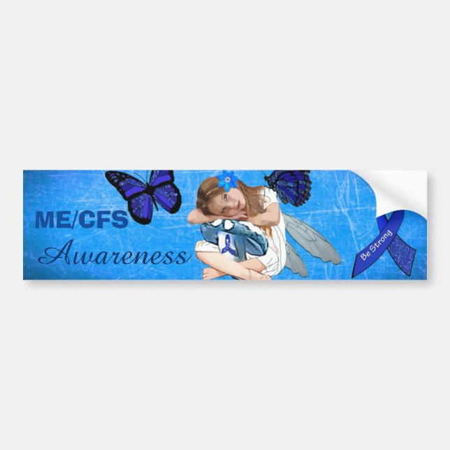 ME/CFS Kronisk trötthet Little Girl Angel Fairy Bildekal (Framsidan)