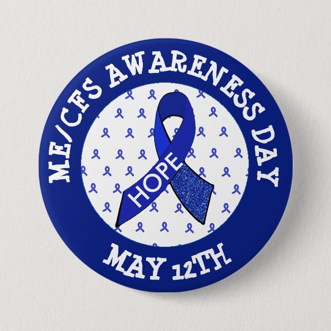 ME/CFS Syndrome Awareness Day 12, menyfliksknapp 1 Knapp (Framsida)