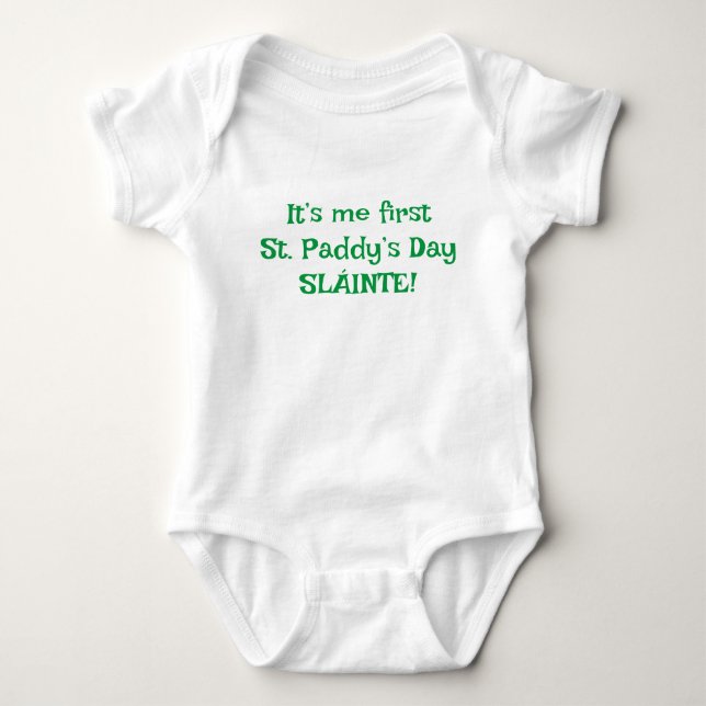 Me First St. Paddy's Bodykostym T Shirt (Framsida)