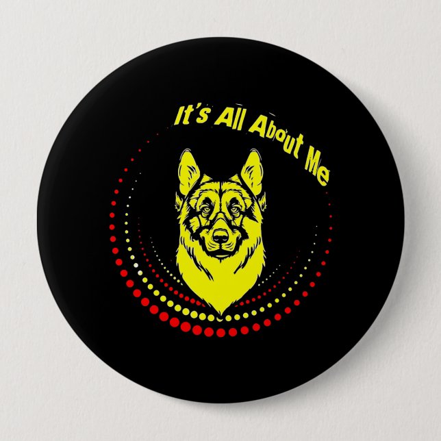 Me German Shepherd Knapp (Framsida)