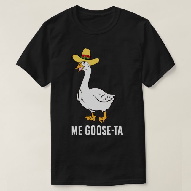 Me Goose Ta Meican Funny Spanish Goose Pun Pullove T Shirt (Design framsida)