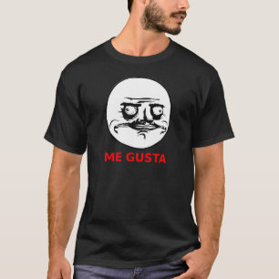 Me Gusta Ansikte med text T-shirt