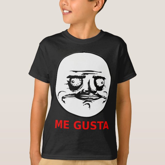 Me Gusta Ansikte med text Tee (Framsida)