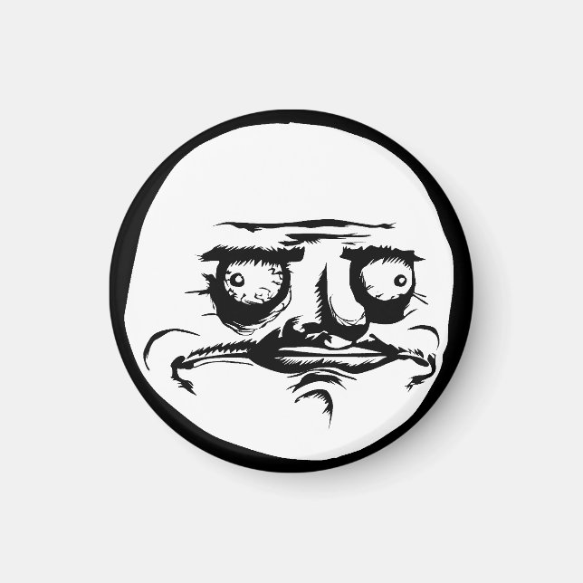 Me Gusta Ansikte Meme Magnet (Framsidan)