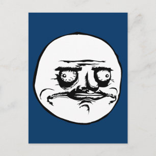 Me Gusta Ansikte Meme Vykort