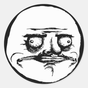 Me Gusta Ansikte Runt Klistermärke