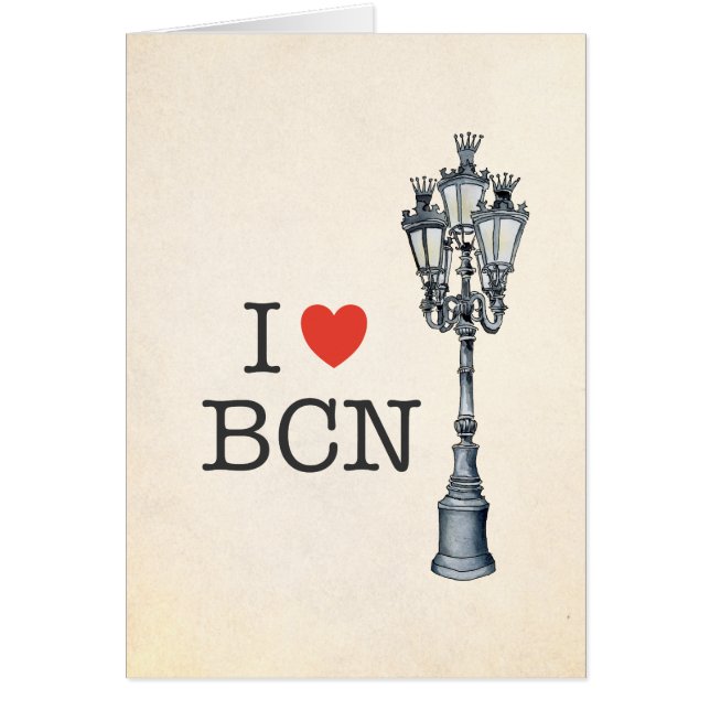Me gusta Barcelona Hälsningskort (Framsidan)