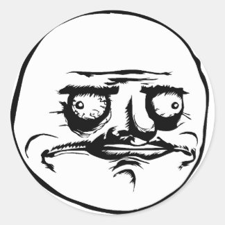 Me gusta-dekalett runt klistermärke