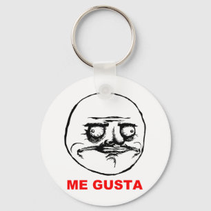 Me Gusta Rage Ansikte Meme Nyckelring