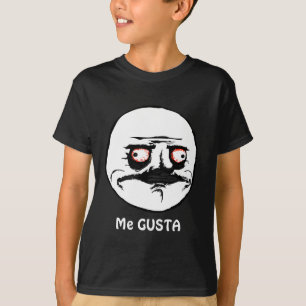 Me Gusta raging tecknad ansikte T-shirt