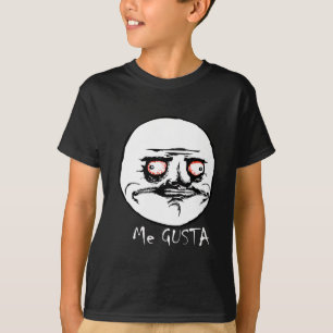 Me Gusta Raging Tecknad Ansikte Tee