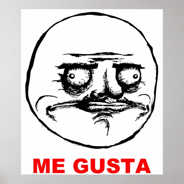 Me Gusta (text) Poster (Framsidan)