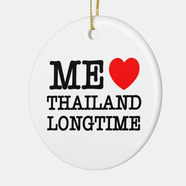 ME KÄRLEK THAILAND LONGTIME JULGRANSPRYDNAD KERAMIK (Vänster)
