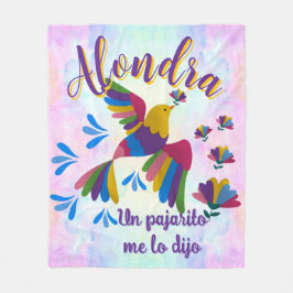 'Me lo dijo un pajarito' personalizable nombre Fleecefilt