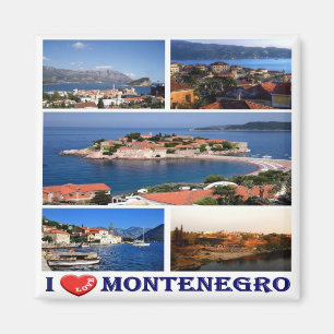 ME - Montenegro - I Kärlek - Collage Mosaic Magnet