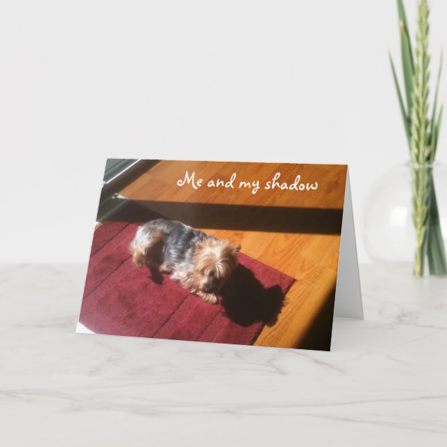 ME/MY SHADOW WISH U GRATTIS PÅ FÖDELSEDAGEN KORT (Framsida)