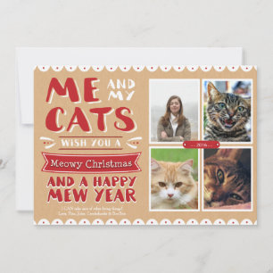 Me och Mina katter, julkort 5x7 (4 Bilder)