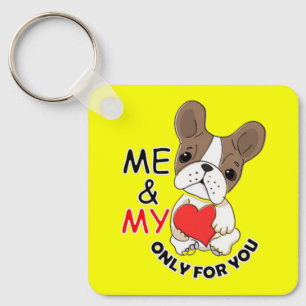 ME OCH MY KÄRLEK_Metall Keychain Oval Gult-4 Nyckelring