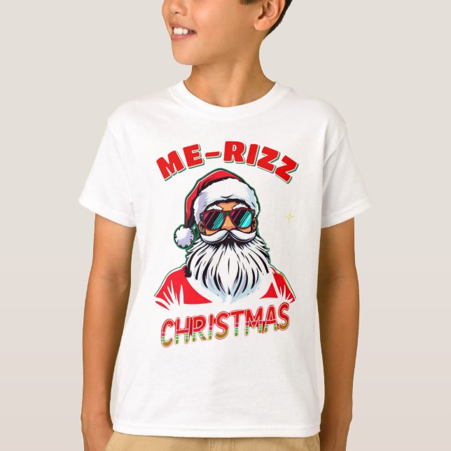  Me-Rizz Christmas gen Alpha meme funny T Shirt (Framsida)