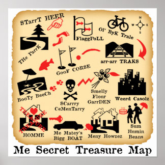 ME SECRET TREASURE KARTA POSTER