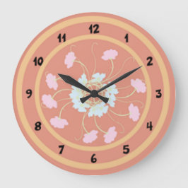 Me-Time-Blommigt Stor Klocka