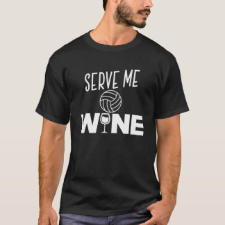 Me Vin Funny Volleyball Player som dricker Gif T Shirt