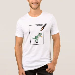 "Me vs Måndag" T-Rex med solglasögon Helg Tee