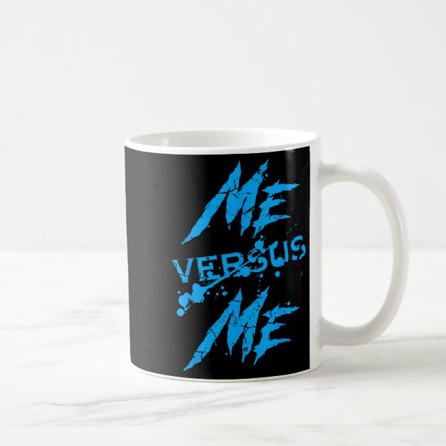 Me Vs Versus Me Motivational Insrational Gym Lover Kaffemugg (Höger)