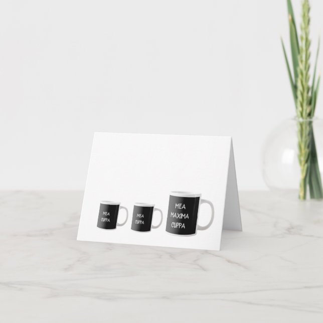 Mea Cuppa Funny Traditionell katolsk Latin Kort (Framsida)