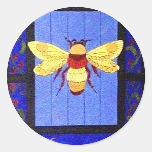 Meade Bee Runt Klistermärke (Framsida)