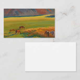 Meadow and Horses av Maynard Dixon Visitkort