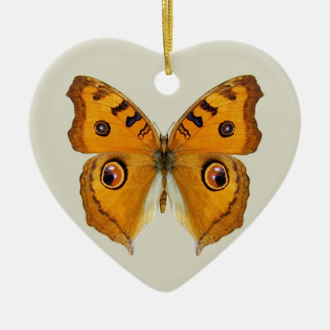 Meadow Argus Butterfly Julgransprydnad Keramik (Framsidan)