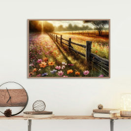 Meadow Blommigt Sunrise Canvastryck