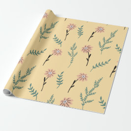 Meadow Blooms: Minimalist Botanical Pattern Presentpapper