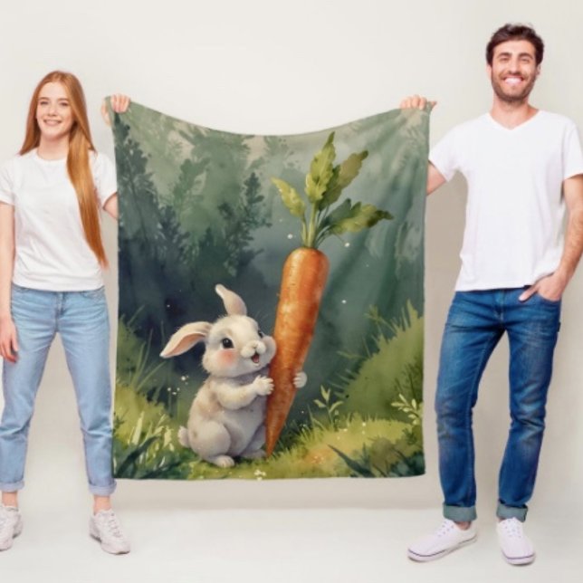 Meadow Bunny Dreams: Mysigt Fleece Blanket (Skapare uppladdad)