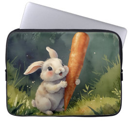Meadow Bunny Dreams: Whimsical Electronics Bag Laptop Fodral