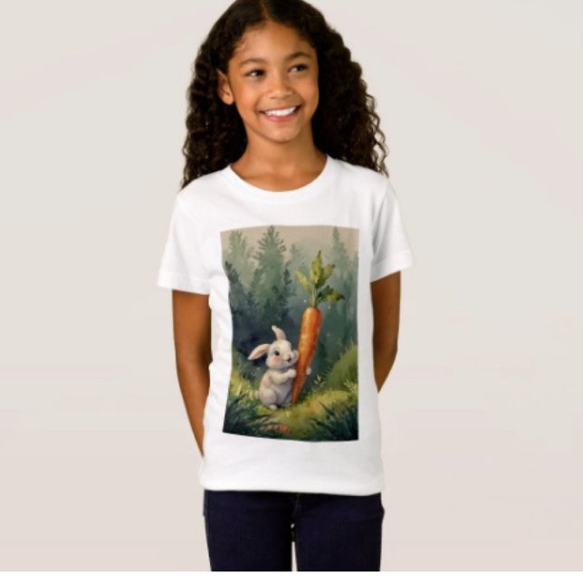 Meadow Bunny Dreams: Whimsical Kids T-Shirt (Skapare uppladdad)