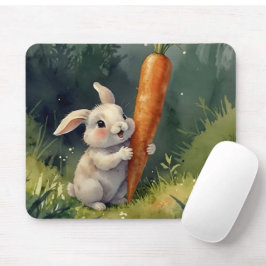 Meadow Bunny Dreams: Whimsical Mousepad Musmatta