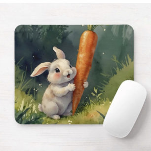 Meadow Bunny Dreams: Whimsical Mousepad Musmatta