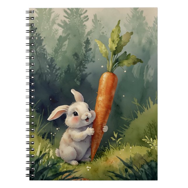Meadow Bunny Dreams: Whimsical Notebook Anteckningsbok (Framsidan)