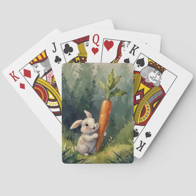 Meadow Bunny Dreams: Whimsical Spelingkort Casinokort (Baksidan)