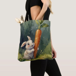 Meadow Bunny Dreams: Whimsical Tote Bag Tygkasse