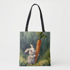 Meadow Bunny Dreams: Whimsical Tote Bag Tygkasse