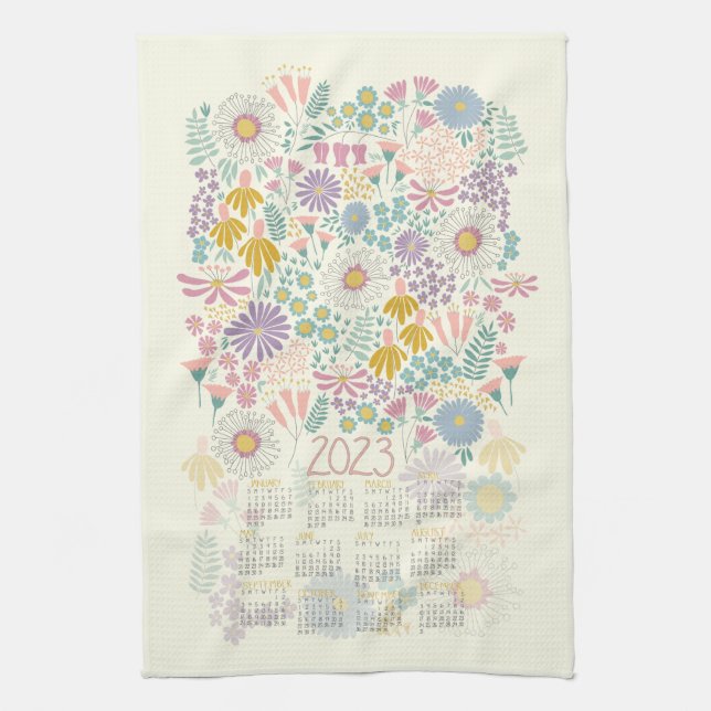 Meadow Calendar Kitchen Towel Kökshandduk (Vertikal)