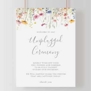 Meadow Colorful Wildblomma Opluggad Ceremony Poster