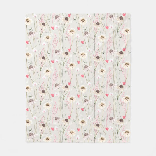 Meadow cottage land print fleecefilt (Framsidan)
