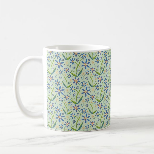 Meadow | Dancing Daisies Watercolor Kaffemugg (Vänster)