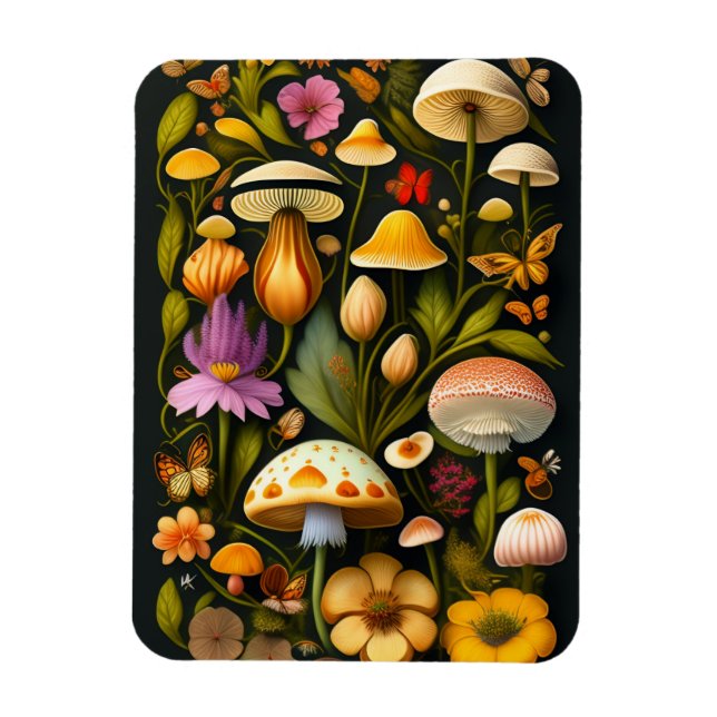 Meadow Flora | Modern Haeckel Magnet (Vertikal)