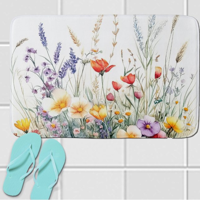 Meadow Flowers and Lavender Badrumsmatta (Skapare uppladdad)