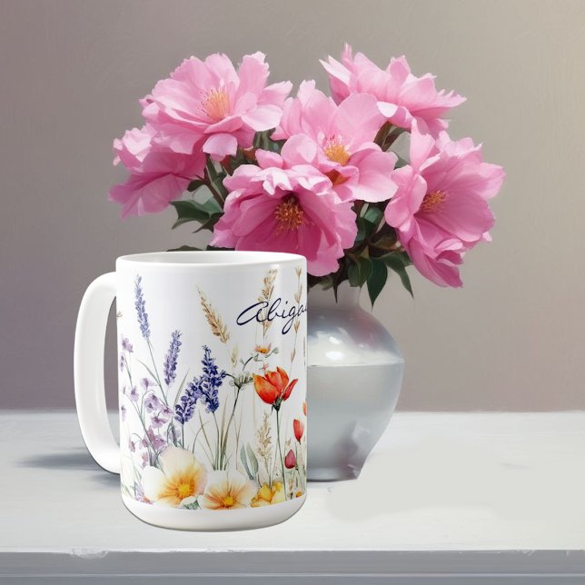 Meadow Flowers and Lavender Kaffemugg (Skapare uppladdad)